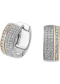 Firetti Damen Paar Creolen "Schmuck Geschenk Silber 925 Ohrschmuck Ohrringe Bicolor", Silber 925 (Sterlingsilber), gold, Silber 925 (Sterlingsilber),