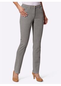 Inspirationen Damen Cordhose, grau, Gr. 20, unifarben, 98% Baumwolle, 2% Elasthan, Hosen