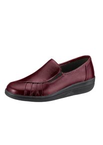 Aco Damen Slipper, Gr. 38, rot, Glattleder, sportlich, Schuhe