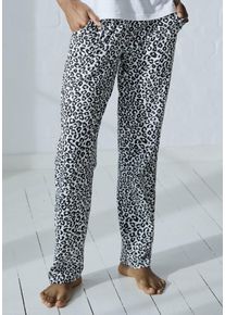 Vivance Dreams Damen Pyjamahose, Gr. 32, schwarz-weiß, Single Jersey, Obermaterial: 100% Baumwolle, modisch, Hosen, mit Schwarz-Weiß-Druck