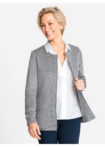 CLASSIC Damen Strickjacke, grau, Gr. 40, 50% Polyacryl, 50% Schurwolle, Strickjacken