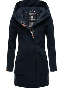 Marikoo Damen Wintermantel "Maikoo", blau, modisch, Gr. 4XL, Oberstoff: 90% Polyacryl, 8% Viskose, 2% Elasthan, Futter: 100% Polyester, Ärmelfutter: