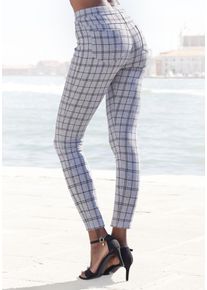 Lascana Damen Leggings, Gr. 32, grau, Obermaterial: 58% Polyester, 31% Viskose, 8% Polyamid, 3% Elasthan, Jacquardmuster, klassisch, Hosen, mit