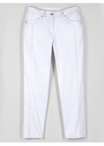 Inspirationen Damen 7/8-Jeans, weiß, Gr. 19, unifarben, 97% Baumwolle, 3% Elasthan, Jeans