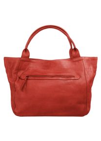XZONE X-ZONE Damen Shopper, rot, Leder, vintage, Taschen, echt Leder