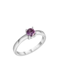 Vivance Damen Fingerring "925-Sterling Silber rhodiniert Amethyst", 054 (17,2), Silber 925 (Sterlingsilber), weiß, Silber 925 (Sterlingsilber),