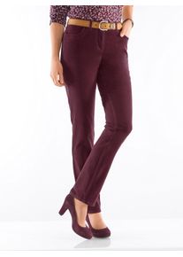 Inspirationen Damen Cordhose, rot, Gr. 36, unifarben, 98% Baumwolle, 2% Elasthan, Hosen