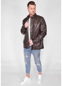 JCC Herren Lederjacke "3102161", braun, Gr. 56, Obermaterial: 100% Leder, Lamm; Lining: 50% Polyester, 50% Baumwolle; Ärmelfutter: 100% Polyester;