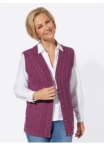 Classic Basics Damen Strickweste, lila, Gr. 40, unifarben, 100% Polyacryl, Westen