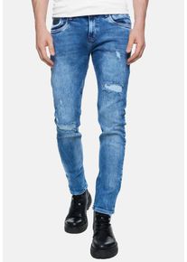 Rusty Neal Herren Straight-Jeans "TORI", blau, casual, Gr. 32, unifarben, 98% Baumwolle, 2% Elasthan, Jeans, mit dezenter Waschung