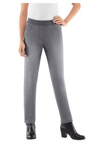 Inspirationen Damen Schlupfjeans, grau, Gr. 19, unifarben, 78% Baumwolle, 20% Polyester, 2% Elasthan, Jeans