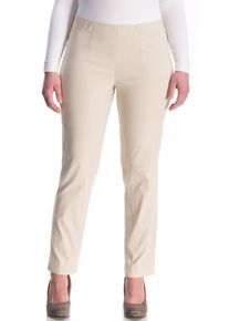 KjBRAND Damen Schlupfhose "SUSIE Bengaline", beige, casual, Gr. 42, Web, Obermaterial: 80% Viskose, 17% Polyamid, 3% Elasthan, Hosen, mit Schlupfbund