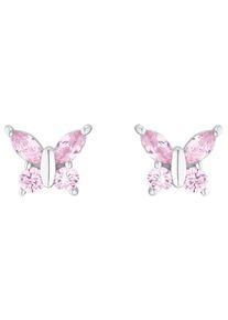 Amor Mädchen Paar Ohrstecker "Schmetterling, 2036525, 2036526, 2036528", mit Zirkonia, Silber 925 (Sterlingsilber), bunt, Silber 925