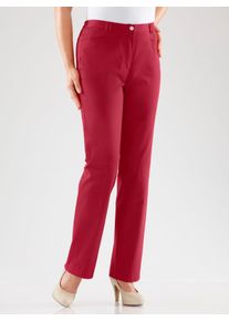 COSMA Damen Funktionshose, rot, Gr. 80, unifarben, 97% Baumwolle, 3% Elasthan, Hosen