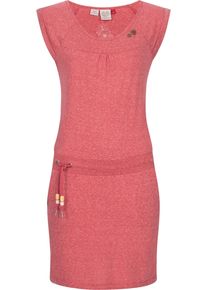 Ragwear Damen Sommerkleid "Penelope", rot, casual, Gr. XXL, 50% Polyester, 35% Baumwolle, 15% Viskose, Kleider, leichtes Baumwoll Kleid mit Print