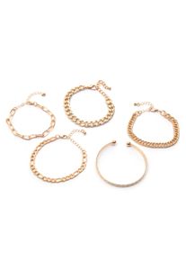 Firetti Armband Set "Multipack Schmuck Geschenk Armketten Schmuckset", Metall, gold, Metall, Armbänder