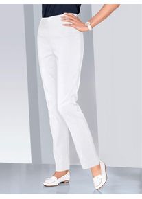 Classic Basics Damen Stretch-Hose, weiß, Gr. 38, unifarben, 64% Polyester, 34% Viskose, 2% Elasthan, Hosen