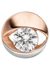 Jobo Damen Runder Anhänger, Roségold 333, rosa, Rosu00e9gold 333, Schmuckanhänger, rund 333 Roségold bicolor mit Zirkonia