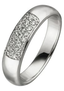 Jobo Damen Fingerring, 58, Silber 925 (Sterlingsilber), silber, Silber 925 (Sterlingsilber), Fingerringe, 925 Silber mit 19 Zirkonia