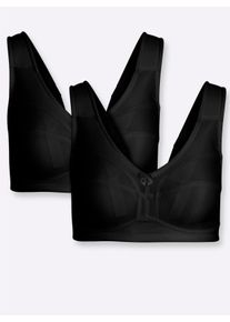 wäschepur WÄSCHEPUR Damen Entlastungs-BH, Gr. 85, schwarz, 88% Polyamid, 12% Elasthan, BHs