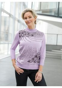 Classic Basics Damen Stehkragenpullover "Pullover", lila, Gr. 38, gemustert, 100% Polyacryl, Pullover
