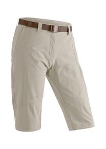 Maier Sports Damen Caprihose "Kluane", beige, Gr. 23, 90% Polyamid, 10% Elasthan, Hosen, Damen Shorts, kurze Wanderhose, Outdoorhose mit 2 Taschen,