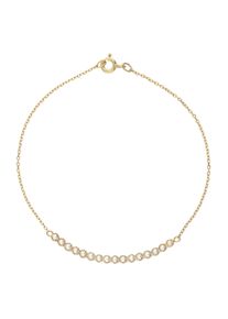 Vivance Damen Armband "Bridge-Tennisarmband Swarovski Perlen", Silber 925 (Sterlingsilber), silber, Silber 925 (Sterlingsilber), Armbänder
