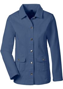 Classic Basics Damen Jeansjacke, blau, Gr. 46, unifarben, 98% Baumwolle, 2% Elasthan, Jacken