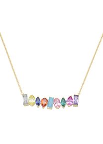 Damen Collier "Zirkonia und Kristallsteine mehrfarbig, Silber 925", 45cm, Silber 925 (Sterlingsilber), bunt, Giorgio Martello MILANO, Silber 925