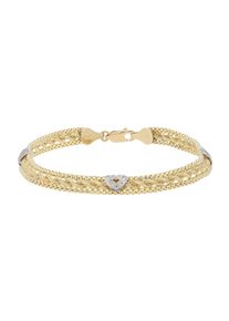 Vivance Damen Armband "Herz", Gelbgold 375, gelb, Gelbgold 375, Armbänder
