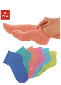 H.I.S. H.I.S Damen Kurzsocken, Gr. 35, bunt, Polyamid, Baumwolle, Elasthan, uni, Socken, mit kuscheligem Innenfrottee