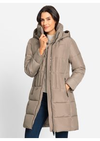 Inspirationen Damen Steppmantel, beige, Gr. 40, 100% Polyester, Wattierung:100% Polyester, Mäntel