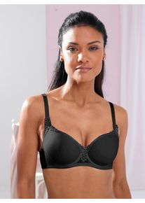 Viania Damen T-Shirt-BH, Gr. 100, schwarz, 62% Polyamid, 27% Polyester, 11% Elasthan, BHs