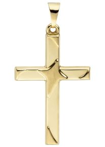 Jobo Damen Kreuz-Anhänger "Anhänger Kreuz", Gelbgold 375, gelb, Gelbgold 375, Schmuckanhänger, 375 Gold