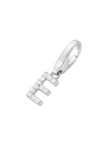 Damen Charm Buchstabe "Buchstabe E, Zirkonia Steine, Silber 925", weiß, Giorgio Martello MILANO, Silber 925 (Sterlingsilber), Charms