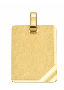 Adelia´s ADELIA ́S Damen Ketten-Anhänger "333 Gold Gravurplatte Anhänger", Gold, gold, Gold, Schmuckanhänger, 333 Gold Goldschmuck für Damen