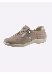 Waldläufer WALDLÄUFER Damen Schnürschuh, Gr. 7, beige, Nubukleder, feminin, Schuhe
