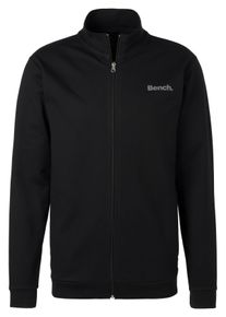 Herren Sweatjacke, BENCH. LOUNGEWEAR, Gr. 44, schwarz, Sweatware, Obermaterial: 60% Baumwolle, 40% Polyester, unifarben, Basic, Sweatjacken, mit
