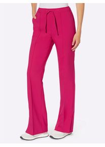 Heine Damen Webhose, pink, Gr. 44, unifarben, 89% Polyester, 11% Elasthan, Hosen