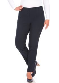 KjBRAND Damen Stoffhose "Susie XS Ankle Bengaline", blau, casual, Gr. 42, unifarben, Web, Obermaterial: 80% Viskose, 17% Polyamid, 3% Elasthan,