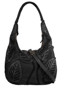 Samantha Look Damen Shopper, schwarz, Leder, unifarben, Taschen, echt Leder, Made in Italy