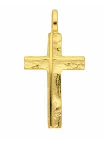 Adelia´s ADELIA ́S Damen Ketten-Anhänger "585 Gold Kreuz Anhänger", Damen, Gelbgold 585, gold, Gelbgold 585, Schmuckanhänger, Goldschmuck für Damen & Herren