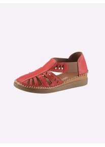 Gemini Damen Slipper, Gr. 36, rot, Glattleder, sportlich, Schuhe