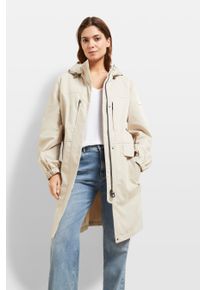 Bugatti Damen Kurzmantel, beige, casual, Gr. 36, 58% Baumwolle, 42% Polyester, Mäntel, mit Kapuze
