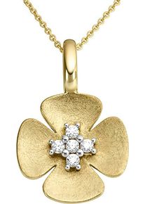 Firetti Damen Ketten-Anhänger "Schmuck Geschenk Gold 333 Halsschmuck Anhänger Blume / floral", Gelbgold 333, 1,25 g, gelb, Gelbgold 333,