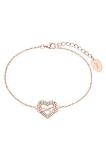 s.Oliver Damen Armband "Herz/Infinity/Unendlichkeitsschleife, 2032821, 2032844", Silber 925 (Sterlingsilber), rosa, Silber 925 (Sterlingsilber),