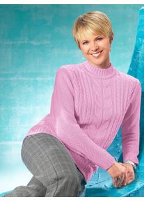 Classic Basics Damen Stehkragenpullover "Pullover", rosa, Gr. 38, unifarben, 100% Polyacryl, Pullover