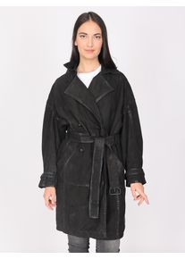 Maze Damen Ledermantel "4202122", schwarz, Gr. S, Obermaterial: 100% Lammleder / Innenfutter: 100% Baumwolle / Ärmelfutter: 100% Polyester, Mäntel