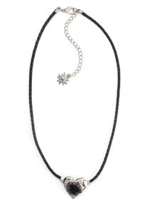 Allgäu Rebell ALLGÄU REBELL Damen Kette mit Anhänger "Maja", schwarz, Basic, Metall, Halsketten, mit kleinen Metallherz