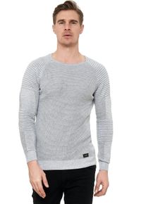 Rusty Neal Herren Strickpullover, grau, casual, Gr. XXXL, unifarben, 50% Polyacryl, 50% Baumwolle, Pullover, mit modernem Rundhalsausschnitt